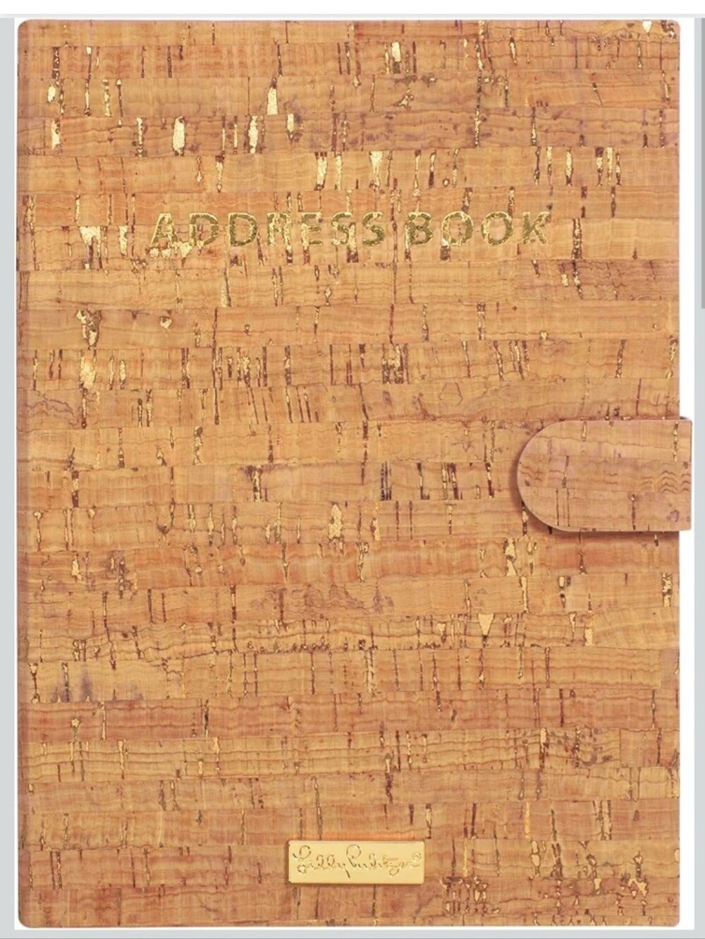 Lilly Pulitzer Cork Address Book with Gold Accents